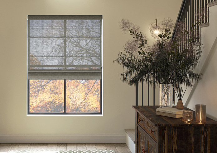 Tucson Voile, Zinc - Motorised Roman Blind - Image 3